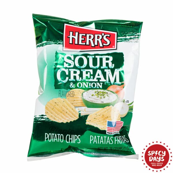Herr's Sour Cream & Onion čips 28g 1