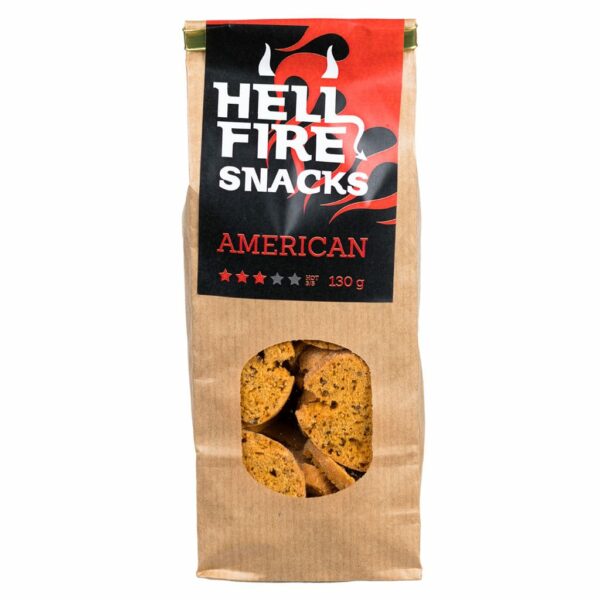Hellfire Snacks American 130g - ljuti slani keksi