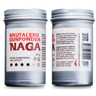 Brutalero Gunpowder Naga 35g - sušene Bhut Jolokia chili papričice